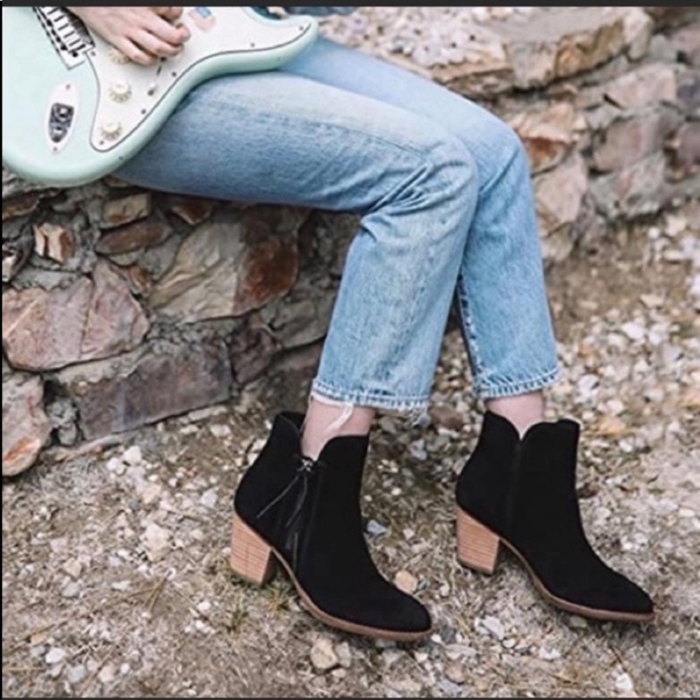 Frye Black Suede Ankle Booties - Picture 9 of 11